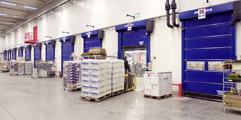 Portes souples rapides pour base logistique produits secs