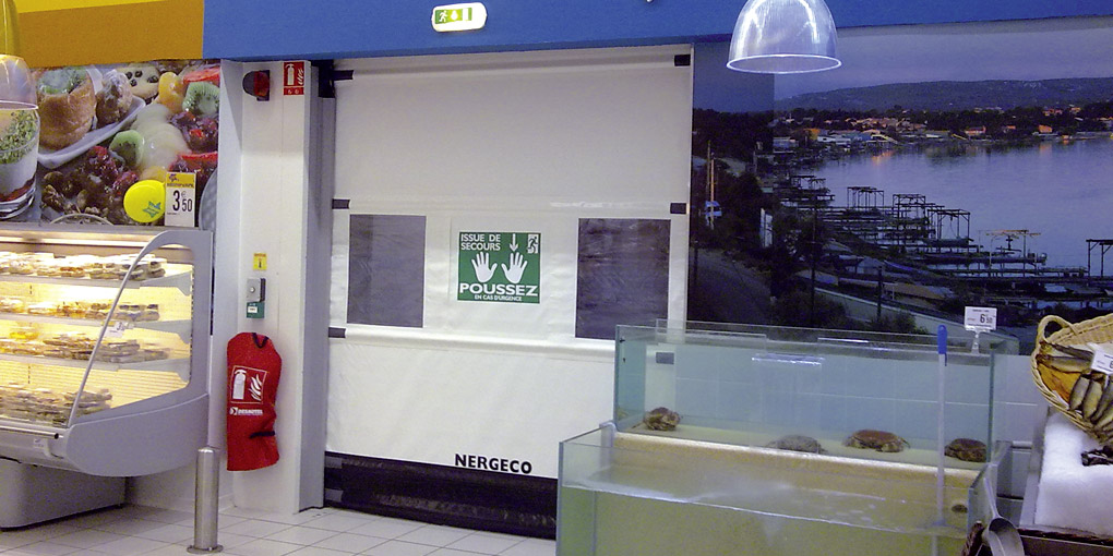 High-speed Emergency Exit door for supermarkets