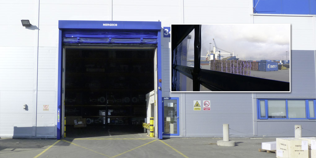 Grandes puertas flexibles rápidas frente al Atlántico Norte