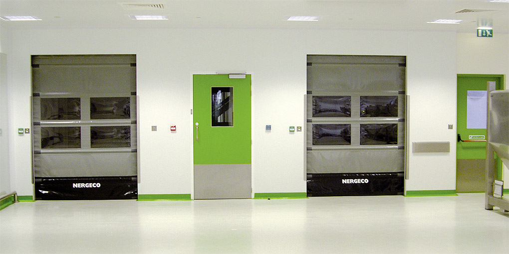 Automatic doors in clean environment