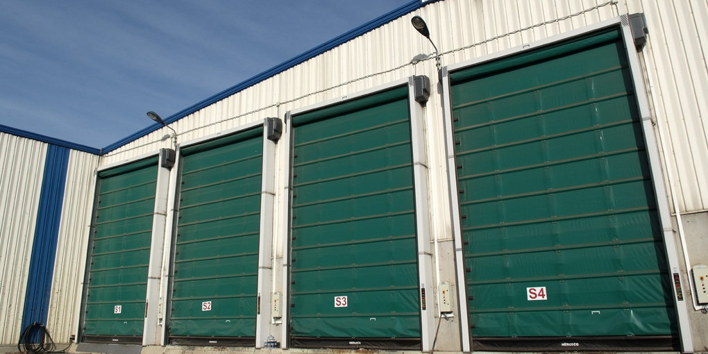 Industrial high-speed doors in composting plant