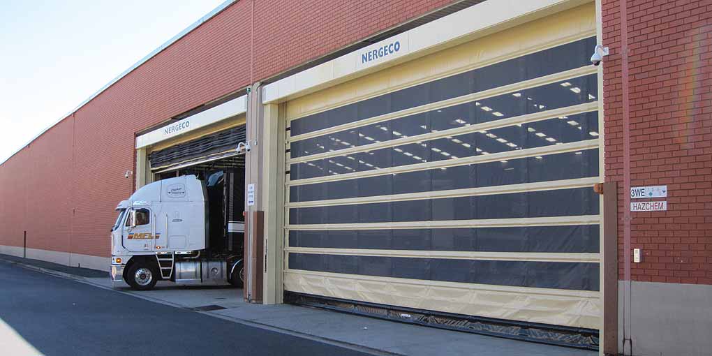 Portas rápidas de grandes dimensões em Melbourne, Austrália